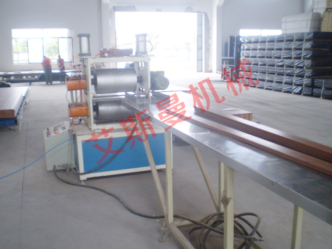 Product surface treatment machine for WPC